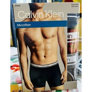 Calvin Klein Men's NP24010-602  3 Pack Boxer Briefs Microfiber Size SMALL